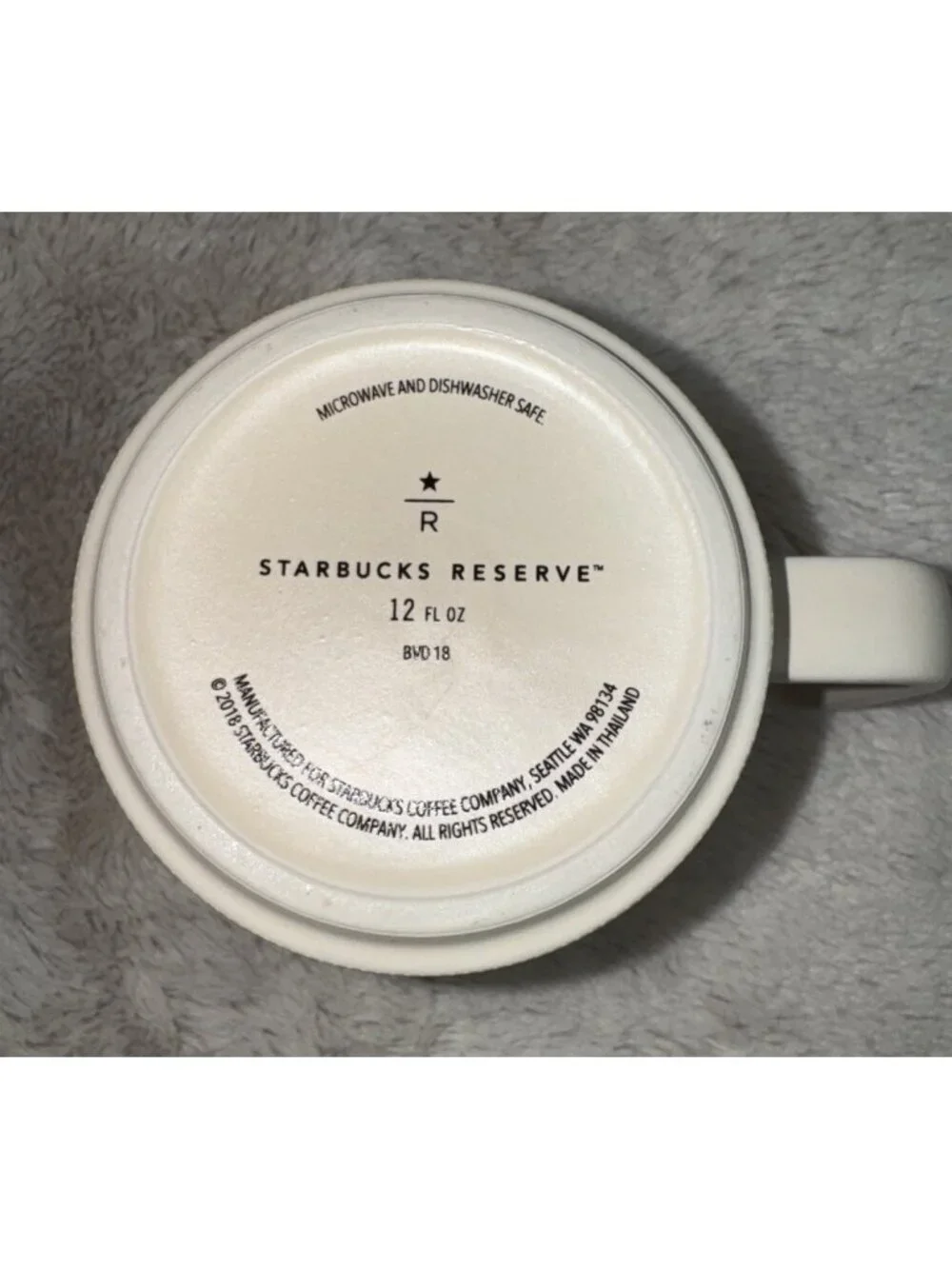 2018 STARBUCKS Reserve Cream Yellow African Map Mug 12 oz